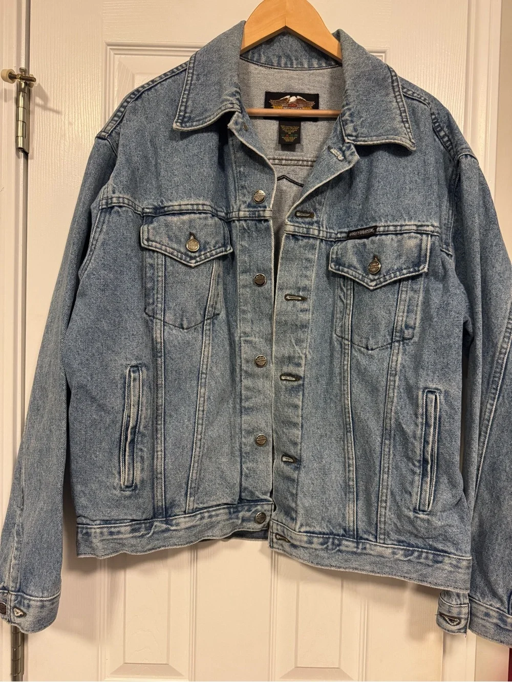 Harley-Davidson Light Blue Denim Jacket with Back Patch